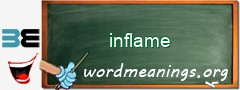 WordMeaning blackboard for inflame